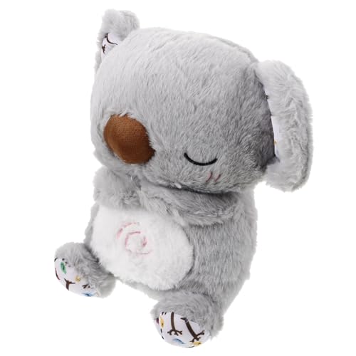 Toyvian -musikpuppe Koala-bär-Puppe Beruhigende Koalabärenpuppe Atmendes Stofftier Mit Musik Koala Atmendes Stofftier Atmender Kolabär Kuscheltiere Zum Schlafen Grey Plüsch von Toyvian