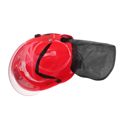 Toyvian safety helmet security cap feuerwehrmann spielzeug Feuerwehrmütze für Kinder Feuerwehrhut für Party schirmmützen Party-Cosplay-Feuerwehrhüte dekorativer Feuerwehrhelm Plastik rot von Toyvian