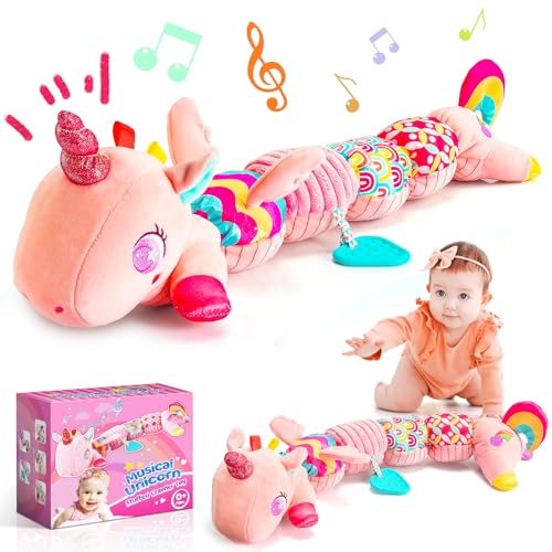 Toyzey Baby Spielzeug Raupe Musikalisches Plüschtier，Babyspielzeug 0-6 Monate Baby Geschenk Geburtsgeschenk (Weiß mit Weiteren Farben) von Toyzey