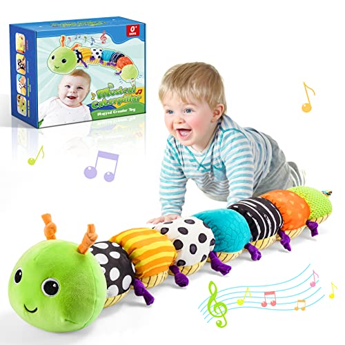 Toyzey Baby Spielzeug Raupe Musikalisches Plüschtier Babyspielzeug 0-6 Monate Baby Geschenk Geburtsgeschenk (Grün) von Toyzey