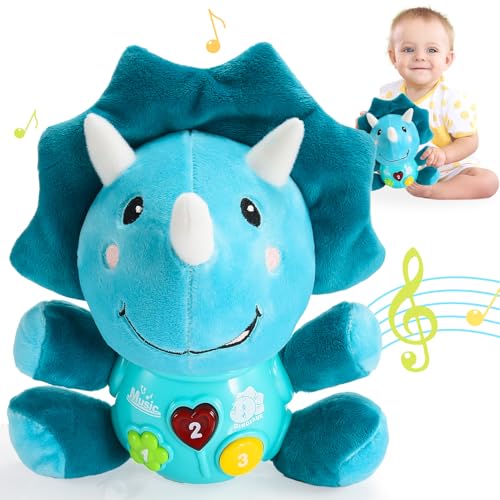 Toyzey Einhorn Musikspielzeug Baby Spielzeug ab 6 Monate, Babyspielzeug 6 9 12 18 Monate mit Musik & Licht, Interaktives Lernspielzeug ab 6 Monate, Geschenk Mädchen Jungen 1-2 Jahr (Dinosaurier-02) von Toyzey