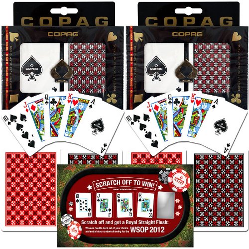 Trademark Poker Rot/Schwarz +2012 WSOP Entry Copagt Spielkarten 2er Set von Trademark Poker