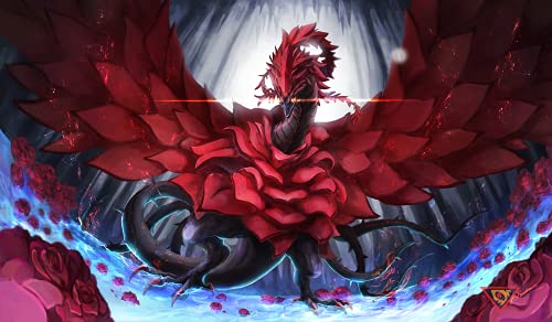 Yugioh! Mauspad, Motiv: schwarze Rose Drache, strapazierfähig, Gummi, 35,6 x 61 cm von Transcend Cards