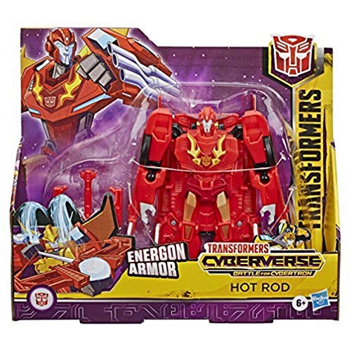 Transformers E7107ES0 Bumblebee Cyberverse Adventures Spielzeuge Ultra Hot Rod Action-Figur, Energon Armor, ab 6 Jahren, 17 cm von Transformers