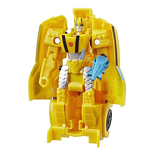 Transformers Bumblebee Cyberverse Adventures Action Attackers 1-Step Bumblebee Figur, Sting Shot Action Attacke, 10,5 cm von Transformers