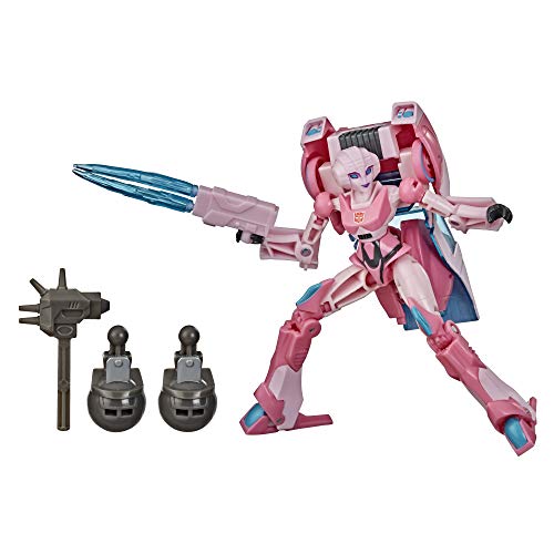 Transformers Bumblebee Cyberverse Adventures Deluxe Class Arcee Actionfigur Spielzeug, Build-A-Figure Teil, ab 6 Jahren, 12,7 cm E7104 von Transformers