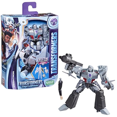 Transformers Spielzeug EarthSpark Deluxe-Klasse Megatron, 12,5 cm große Action-Figur, Roboterspielzeug für Kinder ab 6 von Transformers