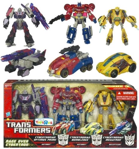 Transformers Generations Rage Over Cybertron. Deluxe Cybertronian Optimus Prime, Deluxe Cybertronian Bumblebee, & Deluxe von Transformers