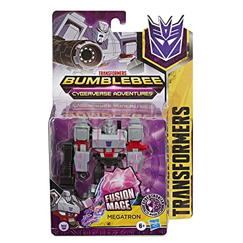 Transformers Hasbro E7087ES0 Bumblebee Cyberverse Adventures Action Attackers Warrior-Klasse Megatron Action-Figur, Fusion Mace Attacke, 13,5 cm von Transformers