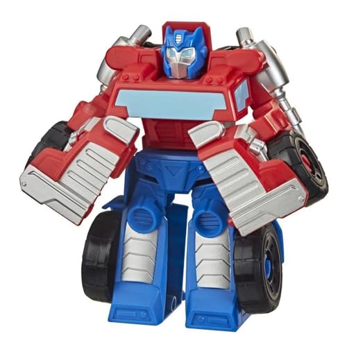 Transformers Playskool Heroes Rescue Bots Academy Optimus Prime Converting Spielzeug, 11,4 cm Actionfigur, Spielzeug für Kinder ab 3 Jahren von Transformers