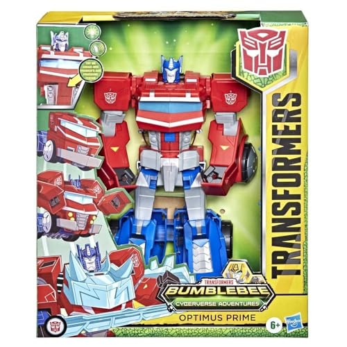 Transformers Spielzeug Bumblebee Cyberverse Adventures Roll N’ Change Optimus Prime Figur, ab 6 Jahren, 25 cm von Transformers