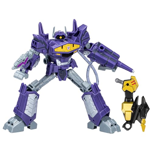 Transformers Spielzeug EarthSpark Deluxe-Klasse Shockwave, 12,5 cm große Action-Figur, Roboterspielzeug für Kinder ab 6 von Transformers