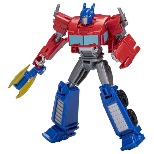 Transformers Spielzeug EarthSpark Warrior-Klasse Optimus Prime Action-Figur (12,5 cm), Roboterspielzeug für Kinder ab 6 von Transformers