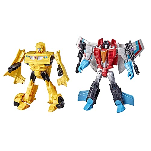 Transformers Spielzeug Helden und Schurken 2er-Pack mit Bumblebee und Starscream Action-Figuren, 17,5 cm von Transformers