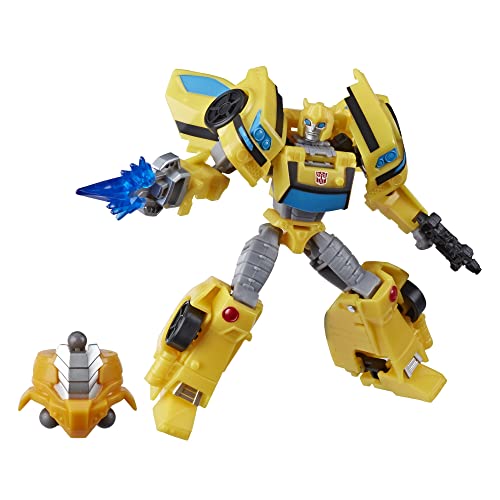 Transformers Spielzeuge Cyberverse Deluxe-Klasse Bumblebee Action-Figur, Sting Shot Action Attacke und Build-A-Figure Element, Für Kinder ab 6 Jahren, 12,5 cm von Transformers