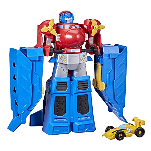 Transformers Spielzeuge Optimus Prime Jumbo Jet Flitzer Spielset mit 11 cm großer Bumblebee Figur, ab 3 Jahren, 38 cm von Transformers