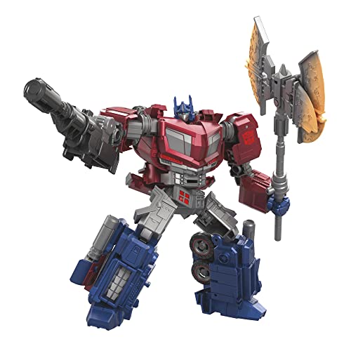 Transformers - Studio Series Voyager 03, Optimus Prime Gamer Edition Actionfigur, 16,5 cm, inspiriert Krieg der Cybertron von Transformers