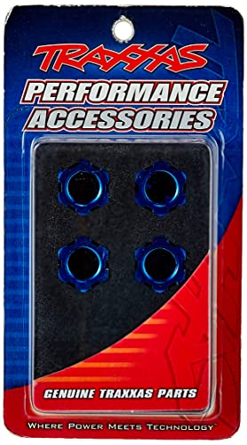 Traxxas 5353 Radmuttern, verzahnt, 17 mm (blau-eloxiert) (4) von TRAXXAS