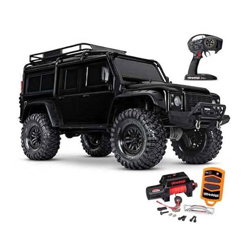 Traxxas TRX-4 Land Rover Defender mit Seilwinde, Schwarz, ohne Akku und Ladegerät 82056-84-BLK von TRAXXAS