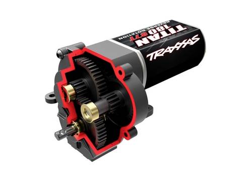 Traxxas TRX-9791R Getriebe u. Motor komplett, kurze Untersetzung von Traxxas