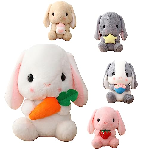 Trayosin Hase Plüschtier Kuscheltie Superweich Plüschhase, Osterkaninchen Plüschhase Plüsch Kissen Spielzeug Hase Plüschtier für Kinder Mädchen GeburtstagGeschenke (Weiß Karotte,25.5in) von Trayosin