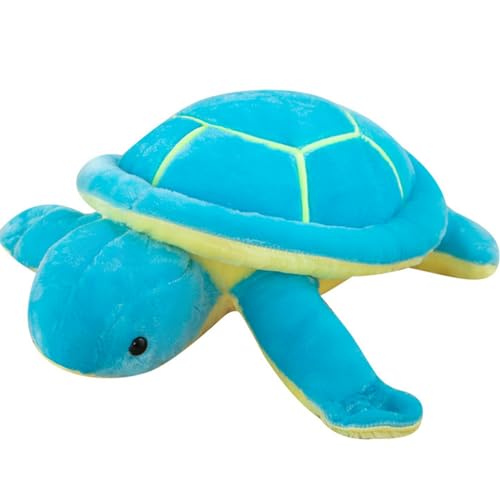 Trayosin Kuscheltier Schildkröte niedlichen Schildkröte Plüschtier mit großen Augen,PlüschSchildkröte Superweiche Plüsch-Kissen Stofftier für Kinder Erwachsene Geschenk (Blau,25cm) von Trayosin