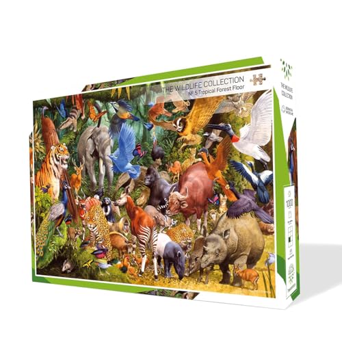 Treecer TRE-WC05 The Wildlife Coll Tropical Forest Floor 1000 pcs Puzzle, Multicolor von Treecer