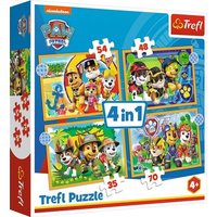 PAW Patrol, 4 in 1 Puzzle (Kinderpuzzle) von Trefl S.A.