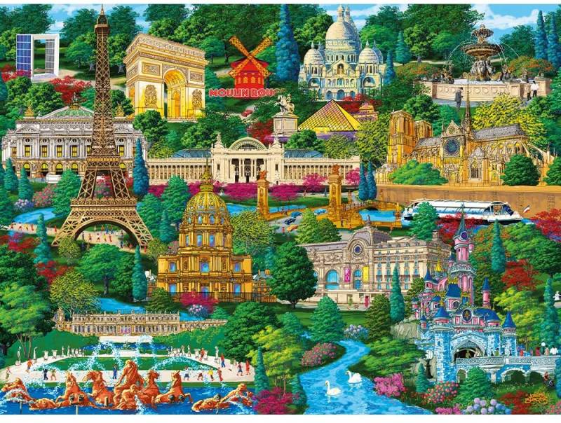 Trefl Wood Craft Holzpuzzle - France 1000 Teile Puzzle Trefl-20150 von Trefl Wood Craft