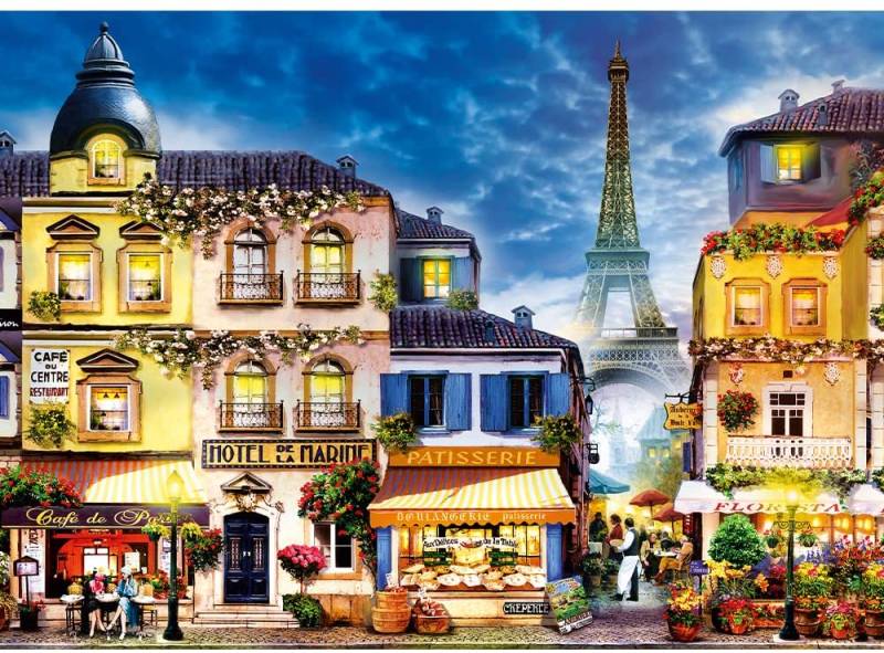 Trefl Wood Craft Holzpuzzle - French Alley 1000 Teile Puzzle Trefl-20142 von Trefl Wood Craft