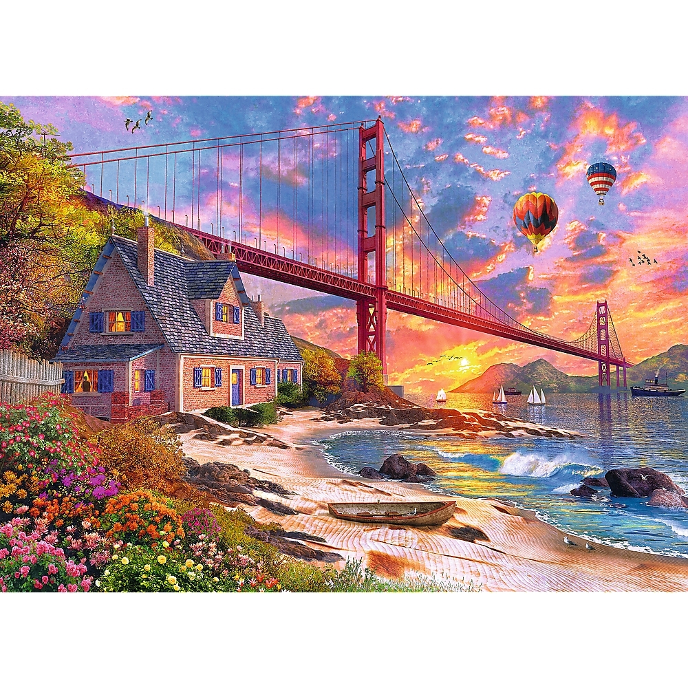 Trefl Wood Craft Wooden Puzzle - Sunset at Golden Gate 1000 Teile Puzzle Trefl-20164 von Trefl Wood Craft