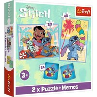 2 in 1 Puzzles + Memo - Alles Gute zum Tag Lilo & Stitch von Trefl