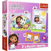 2 in 1 Puzzles + Memo - Gabby's Dollhouse von Trefl