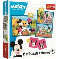 2 in 1 Puzzles + Memo Mickey Mouse von Trefl