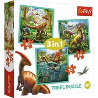 3 in 1 Puzzle - Dinosaurier (Kinderpuzzle) von Trefl S.A.