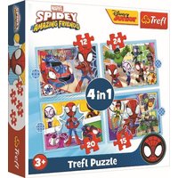 4 in 1 Puzzle 12,15, 20, 24 Teile Marvel Spidey von Trefl