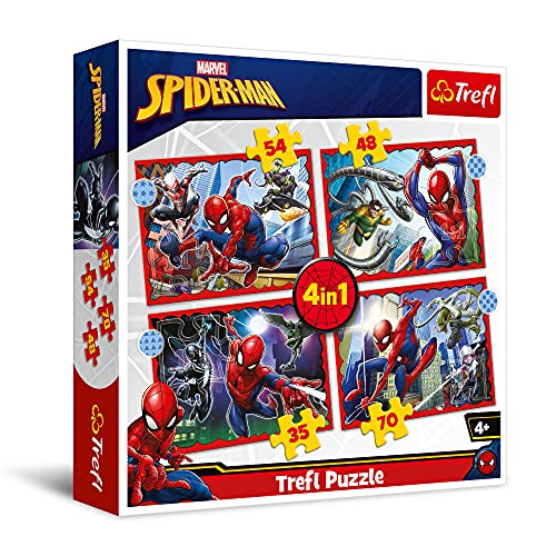 Trefl 4 in 1 Puzzle - Spiderman (Kinderpuzzle) von Trefl