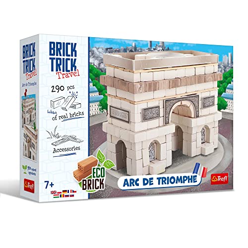 Brick Trick 61551 Trefl BAU Reisen-Symbol, Frankreich, natürlicher, ECO Ziegelblöcke, DIY, über 290 Ziegel, Für Baufans, Kreativset für Kinder ab 7 Jahren Bausteine, Triumphbogen von Trefl