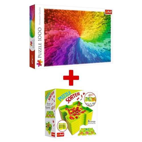 Bundle Trefl - Puzzle Gradient 1000 Teile + Sortierhilfe, 6 Behälter von Trefl