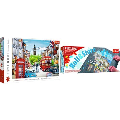 Bundle Trefl Puzzle Straße in London, Großbritannien 1000 Teile + Puzzlematten 500-3000 von Trefl