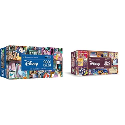 Bundle Trefl UFT Prime: Disney Collection 9000 Teile + 13500 Teile, Collage mit Märchenfiguren, Unterhaltung für Erwachsene und Kinder ab 12 Jahren, Mehrfarben, Extra Large von Trefl