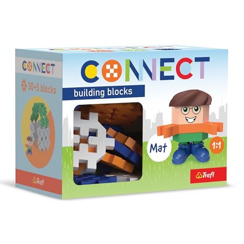 Connect 62005 Set Pocket Boy, Mat-35 Elemente: 30 Figur 5 Bausteine, Kreatives Spielzeug für Erwachsene und Kinder ab 4 Jahren, Mehrfabrig von Trefl