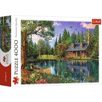 Puzzle 4000 Hütte am See von Trefl