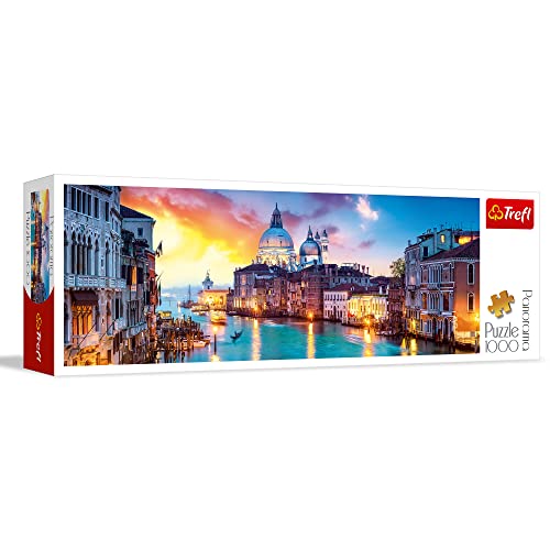 Trefl 916 29037, Venedig, Italien EA 1000 Teile, Premium Quality, für Erwachsene und Kinder ab 12 Jahren 1000pcs Panorama-Canal Grande Venice, Coloured, Farbig von Trefl