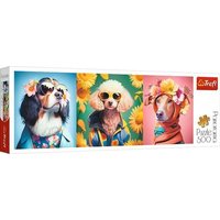 Puzzle 500 Panorama Hunde Fashion Week von Trefl