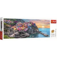 Puzzle 500 Panorama Sonnenuntergang in Vernazza, Italien von Trefl