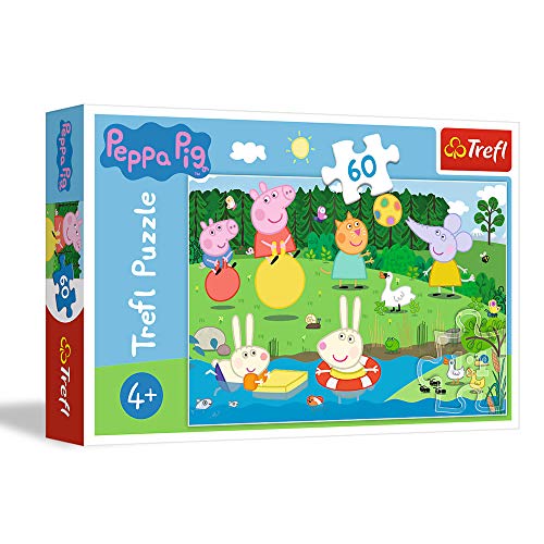 Trefl, Puzzle, Spielen im Sommer, Peppa Pig, 60 Teile, für Kinder ab 4 Jahren von Trefl