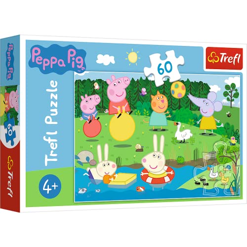 Trefl, Puzzle, Spielen im Sommer, Peppa Pig, 60 Teile, für Kinder ab 4 Jahren von Trefl