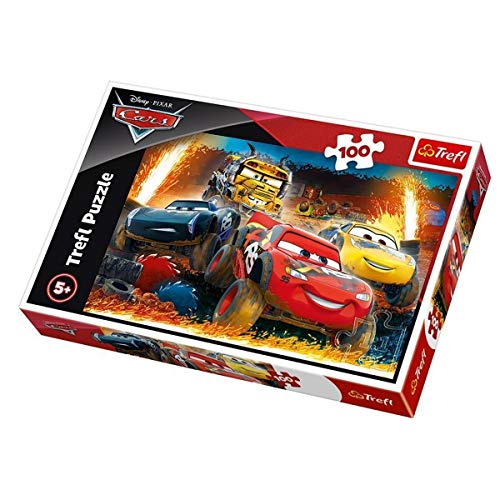 Trefl, Puzzle, Extremes Rennen, Disney Cars, 100 Teile, für Kinder ab 5 Jahren von Trefl