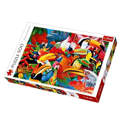 Trefl TR37328 Bunte Vögel Teile, Premium Quality, für Erwachsene und Kinder ab 10 Jahren Puzzle, Farbig, 500 Pièces von Trefl